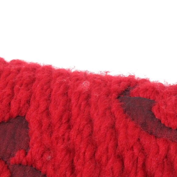 LOUIS VUITTON Eschar Progo Mania Ruby - Scarf 94 Wool 6 Silk 405-071925 - Picture 2 of 7